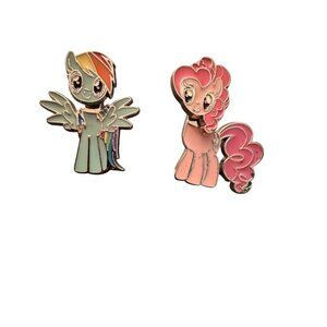 My Little Pony Rainbow Dash & Pinkie Pie Earrings 2014 Hasbro